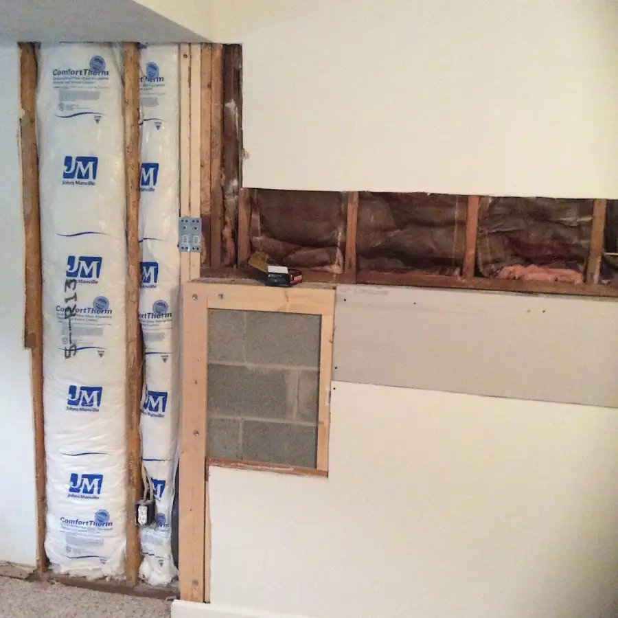 Wall insulation replacement during Contents Cleaning & Restoration in Little Chute
